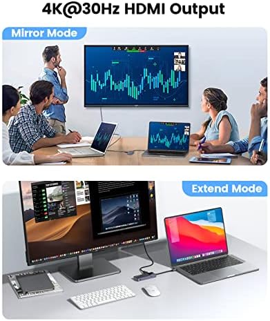 Unlock Ultimate Productivity with ORICO 6-in-1 USB-C Hub Docking Station – Multiport Adapter Featuring HDMI 4 K@30 Hz, 3 USB-A 3.0 Ports, PD 100 W Power Delivery, and 3.5 mm Audio Jack for Seamless Compatibility with Dell, Surface, HP, Lenovo Laptops – Lightweight, High-Speed Connectivity for On-the-Go Professionals