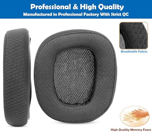 Ultimate Comfort Replacement Earpads & Headband Cushions for Logitech G533 Wireless Gaming Headset – Advanced Breathable Mesh & Memory Foam Design for Enhanced Sound Isolation and Extended Gaming Sessions