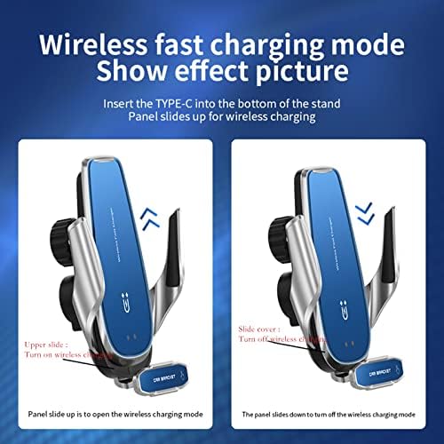 Fast Charging Wireless Car Charger Mount with Auto-Clamping Technology – 15 W Intelligent Induction Holder for All Android Smartphones (Elegant Blue) – Versatile, Secure, and User-Friendly Car Accessory for Effortless Navigation and Connectivity