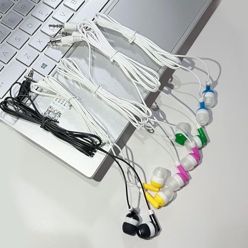 Vibrant 60-Pack Earbuds for Kids – Colorful Classroom Headphones in 6 Playful Shades for School, Travel & Home Learning – Lightweight, Durable Design with Superior Sound Quality for Tablets, Laptops & Smartphones – Foster Engagement and Fun in Educational Settings