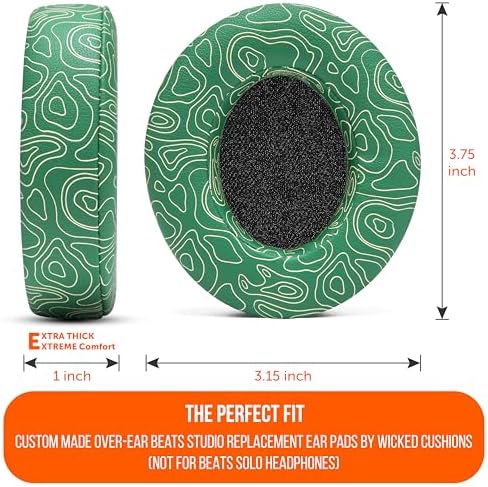 Upgrade Your Audio Experience with WC Wicked Cushions Replacement Ear Pads for Beats Studio 2 & 3 – Retro 90’s White | Luxurious PU Leather & Enhanced Foam for Optimal Sound Isolation | Perfectly Fits B0501 & B0500 Models | Not Compatible with Beats Solo | Enhanced Adhesive for Maximum Durability and Longevity