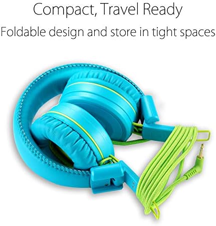 Elevate Your Child’s Audio Experience with Noot Products K22 Flamingo Pink Foldable Kids Headphones – Lightweight Stereo Headset for Ultimate Comfort, Perfect for School, Travel, and Daily Adventures – Tangle-Free 5 ft Cord & Universal 3.5 mm Jack Compatibility for Seamless Connectivity with i Pad, Kindle Fire, and More