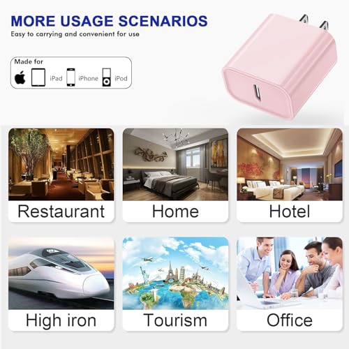 Ultimate 3-Pack USB-C Fast Charger for i Phone 16/15 – 20 W Power Delivery Quick Charge Adapter for i Pad Pro, Air Pods & More – Compact, Reliable & Safe Charging Solution for Home, Office, and Travel