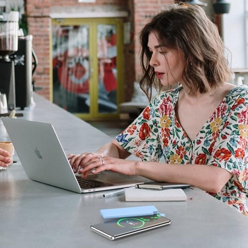 Auskang Slim Power Bank – 5000 m Ah USB-C Portable Charger with Built-in Cable, Airplane Safe Thin Battery Pack for i Phone 16, 15, Samsung, Google Pixel & Android Devices – Ultimate Travel Power Solution for Fast Charging and Enhanced Compatibility