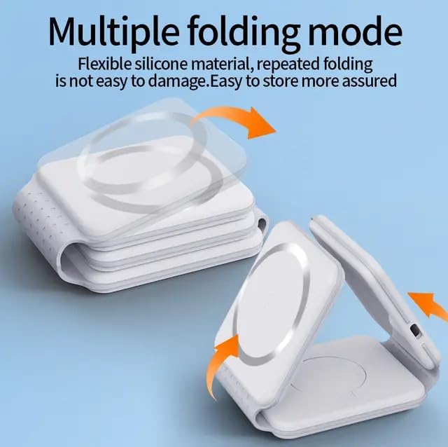 Revolutionize Your Charging Experience with the Freedom Path 3 in 1 Foldable Magnetic Wireless Charging Dock – Seamlessly Compatible with i Phone 15, 14, 13, 12, Apple Watch, and Top Android Brands Including Samsung, Google, Oppo, Xiaomi, and Sony – Fast Charging, Compact Design, and Enhanced Safety Features for Effortless Multi-Device Power Solutions at Home or On-the-Go