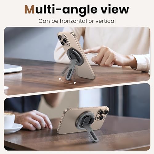 Revolutionary Two-Sided Magnetic Phone Grip Holder: Ultimate Mag Safe-Compatible Kickstand for i Phone 16 Pro Max, 15, 14, 13, and 12 – Unmatched Grip, Versatile Attachment, and Effortless Hands-Free Viewing Experience
