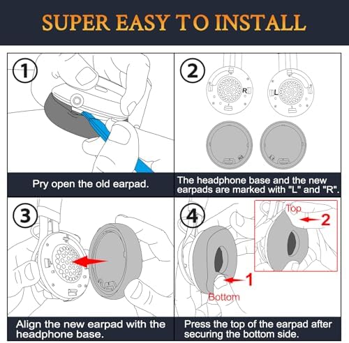 Transform Your Jabra Revo Headphones with SOULWIT Premium Protein Leather Earpads – Enhanced Noise Isolation for Superior Sound Clarity and Comfort – Black Cushions for Long-Lasting Performance and Seamless Installation