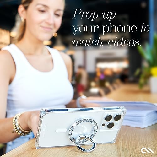 Elevate Your i Phone Experience with the Case-Mate Twinkle Diamond Magnetic Phone Ring Holder – Stylish Mag Safe Grip & Stand for i Phone 16 Pro Max, 15 Pro Max, 14, 13, 12 & Samsung S25 Ultra – Effortless One-Handed Use with Enhanced Security and 360° Rotation – Collapsible Design for On-the-Go Convenience – Compatible with All Mag Safe Devices – Transform Your Phone into a Fashion Statement – No Residue, Easy Removal, and 1-Year Warranty for Ultimate Peace of Mind