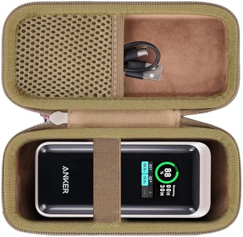 Ultimate Khanka Protective Case for Anker Prime Power Banks – Sleek Golden Waterproof Hard Shell for 12000 m Ah & 20000 m Ah Models, Travel-Ready Accessory with Superior Compatibility and Enhanced Durability