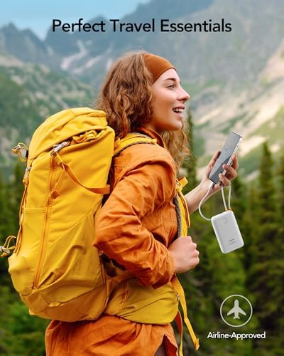 High-Capacity 20000 m Ah Portable Charger with Built-in Cables – 30 W Fast Charging Power Bank Featuring LED Display for i Phone, Samsung, i Pad & Android Devices – Ideal Travel Companion for On-the-Go Charging Solutions