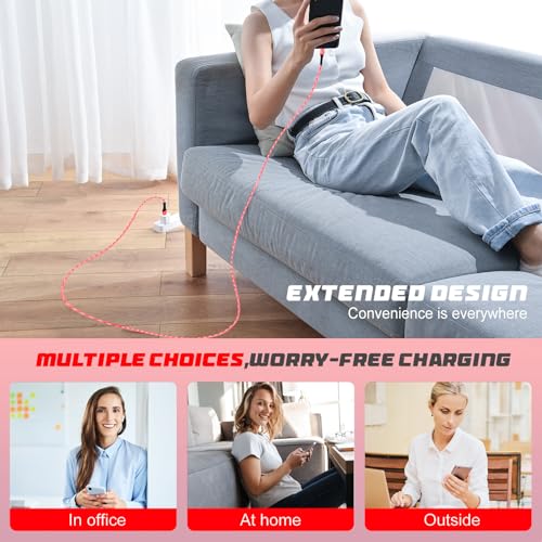 10 ft Braided USB C Fast Charger Cable – 3 Pack for i Phone 15 Pro Max, i Phone 15 Pro, i Phone 16 Plus, i Pad Pro 12.9″ & 11″ – Durable & Stylish Blue Charging Solution for Rapid Power Delivery and Data Transfer