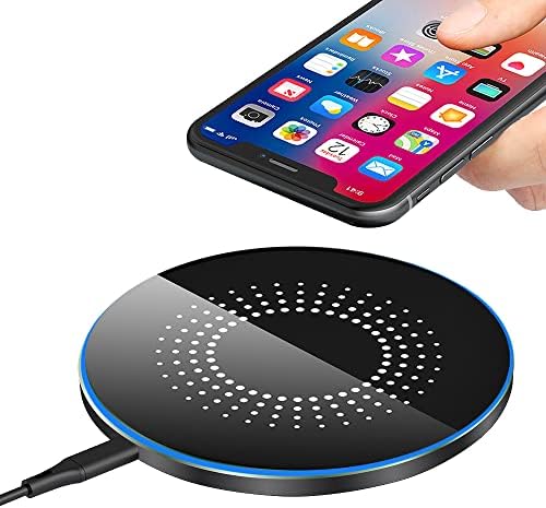 Ultra-Fast 30 W Wireless Charging Pad – Sleek Qi-Certified Charger for Samsung Galaxy S22/S21/S20 & i Phone 14/13/12/11 Series – Lightweight, Portable Design with Non-Slip Surface & Safety Features for Effortless Power Delivery