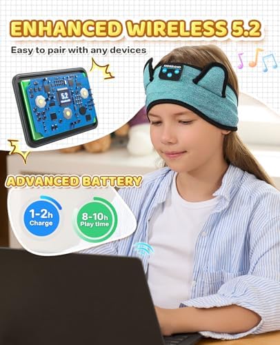 Ultimate Kids Bluetooth Headphones for Safe and Stylish Listening – Versatile Wired Playback Option with Volume Limiting Technology – Durable and Lightweight Design for Travel, School, and Home Use – Adjustable Headband for Customized Comfort – Compatible with Kindle, Tablets, and Cell Phones – Perfect for Boys and Girls