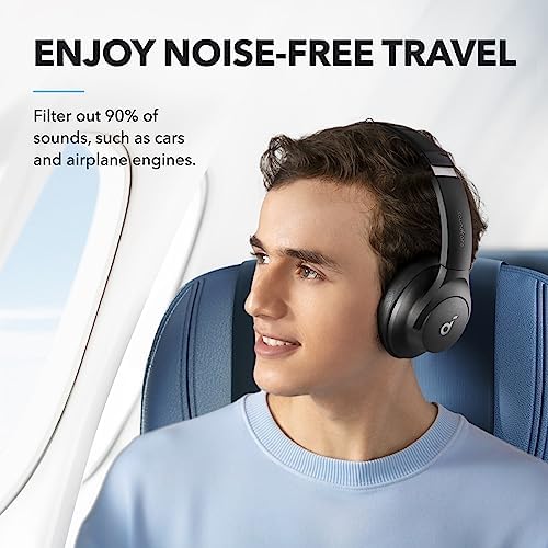 Unleash Your Sound: Anker Q20 i Wireless Over-Ear Headphones with Advanced Noise Cancellation, 40-Hour Battery Life, and Customizable Audio Profiles – Immerse Yourself in Hi-Res Audio with Deep Bass and Transparency Mode for Ultimate Comfort and Clarity