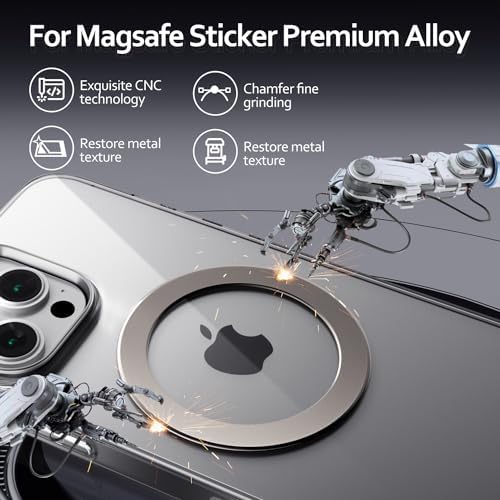Mag Safe Magnetic Ring Stickers – Dual Pack for Superior Wireless Charging and Secure Mounting – Sleek Blue Titanium Design – Universal Compatibility for All Mag Safe Devices – Effortless Grip and Enhanced Mobile Efficiency – Elevate Your Smartphone Experience Now!
