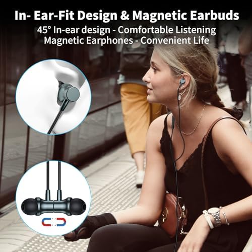 Revolutionary Noise-Canceling USB C Earbuds for i Phone 16 & Galaxy Z Flip Fold 6 – Advanced Wired Headphones Featuring Magnetic In-Ear Design & Integrated Mic for Superior Call Clarity – Universal Compatibility with i Pad, One Plus, Samsung, and Pixel – Exceptional Audio Performance for Music Lovers & Gamers on the Move