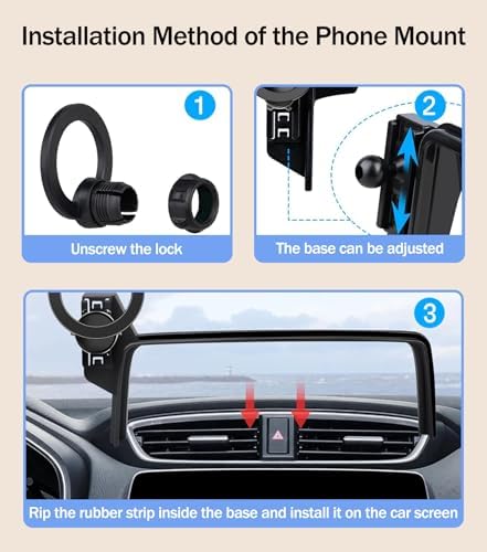 Hesanzol Magnetic Car Phone Mount for Honda CR-V (2017-2022) – Ultimate 5/7-Inch Touchscreen Holder for Effortless Navigation Access and Hands-Free Communication – Must-Have Driving Companion for Enhanced Safety and Convenience