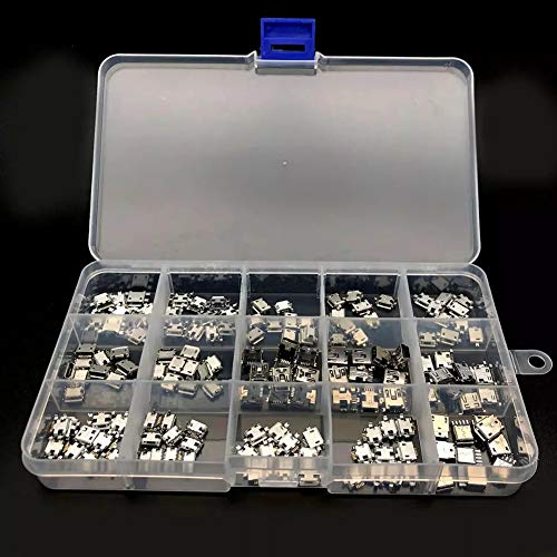 Versatile 100-Piece Type-C USB 3.1 Charging Dock Connector Kit – 10 Models with 6-Pin and 16-Pin Options for Enhanced Device Compatibility and Rapid Charging Solutions for Mobile Repairs