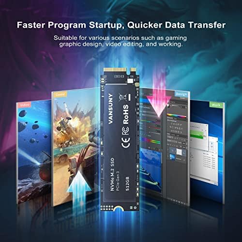 Upgrade Your PC or Laptop with Vansuny 128 GB SATA III SSD – High-Speed 2.5” Internal Solid State Drive with 450 MB/s Read Speed, Advanced 3 D NAND Flash for Enhanced Performance and Reliability