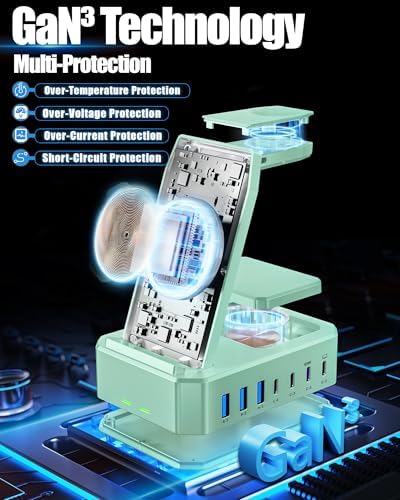 Ultimate 10-in-1 Wireless Charging Station for Samsung Devices – 300 W Power Hub with 65 W USB C Fast Charging for S25 Ultra/S24/S23/S22/Note 20, Galaxy Watch Ultra 7/6/5 & Galaxy Buds – Multi-Device Convenience and Rapid Power Delivery, Ideal for Home & Office Use