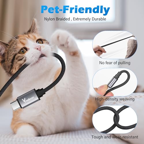USB C to Magnetic 3 Cable Braided 6 FT,140W Magnetic Safe 3 Fast Charging Cord,Fit for MacBook Pro/Air M1 M2 M3(2021-2024 14″&16″- Space Gray – Enhanced Compatibility and Speed