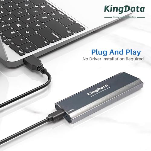 Ultra-Fast M.2 NVMe Enclosure – Tool-Free USB 3.1 Adapter for 2230/2242/2260/2280 SSDs, Up to 10 Gbps Transfer Speed with USB C to A Cable – Perfect for Windows, Mac, and Linux Users, Compact & Portable Design for Enhanced Data Management