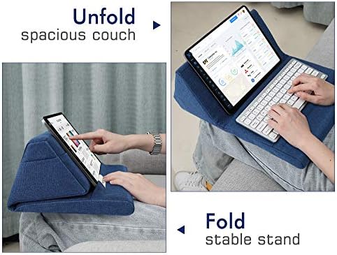 Mo Ko Tablet Pillow Stand – Premium Soft Support for Tablets Up to 11 Inches, Ideal for i Pad 10.2″ (8 th Gen), i Pad Air 4/3, i Pad Pro 11/10.5/9.7, Mini 5/4, Galaxy Tab S6/S7 11″ – Luxurious Hands-Free Viewing Solution in Chic Purple for Ultimate Relaxation and Versatile Use