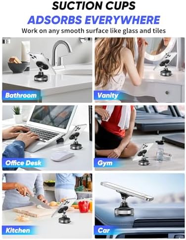 Revolutionary i Mangoo Magnetic Car Phone Mount – 720° Adjustable Suction Cup Holder for Ultimate Hands-Free Navigation | Universal Compatibility with Mag Safe Technology | Perfect for Home, Office, Gym & On-the-Go Use | Unmatched Stability & Easy Installation