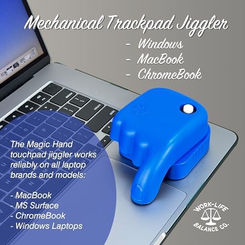 Stay Productive with the Ultimate Laptop Trackpad Jiggler – Long-Lasting AA Battery, Undetectable Cordless Mouse Mover for Active Touchpad Engagement – Ideal for Meetings & Work Without Sleep Mode – Simple ON/OFF Switch – Compatible with Most Laptops, Excluding De II (Teal)