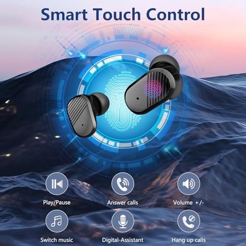 Echolabs Echo 2025 Edition Bluetooth 5.2 Wireless Earbuds – Premium HD Sound with Mini Binaural Comfort, Waterproof Design for Active Users – Extended Battery Life & Portable Charging Case for All-Day Listening
