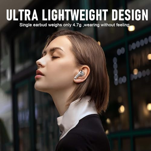 ZIPFORCE True Wireless Earbuds – Cutting-Edge Bluetooth 5.3 with 4-Mic Noise Cancellation for Enhanced Call Quality, IPX6 Waterproof for Active Use, 40-Hour Extended Battery Life, Touch Controls – Perfect for Audiophiles and Fitness Enthusiasts Seeking Superior Sound Performance