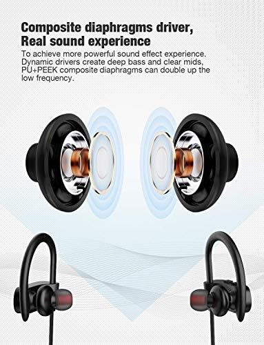 Otium Wireless Bluetooth Earbuds – IPX7 Waterproof Sports Headphones for Gym and Running, HD Stereo Sound with 15-Hour Battery Life, Sweatproof In-Ear Design, Enhanced Compatibility for Active Lifestyles