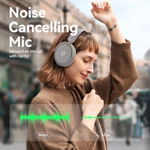 Experience Next-Level Audio with Stylish Pink Wireless Over-Ear Headphones – Premium Noise Cancellation, Hi-Fi Stereo Sound, and 30-Hour Playtime for Unmatched Comfort in Travel and Home Office Use, Featuring Immersive Deep Bass and Foldable Design for Effortless Portability and Extended Listening Pleasure