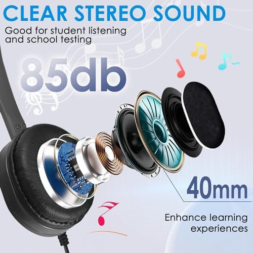 Classroom-Ready 10 Pack Kids Headphones – Ultra-Comfortable & Robust Earbuds for Students, Toddlers, and Teens – Superior Sound Quality & Multi-Device Compatibility – Perfect Headphone Set for Enriching Educational Engagement