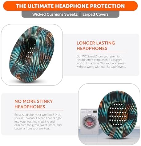 Upgrade Your Beats: WC Sweat Z Studio Earpad Covers for Studio 2 & 3 | Revolutionary Sweatproof Design, Effortlessly Washable, Perfect Fit | Unmatched Protection for Headphones & Enhanced Comfort
