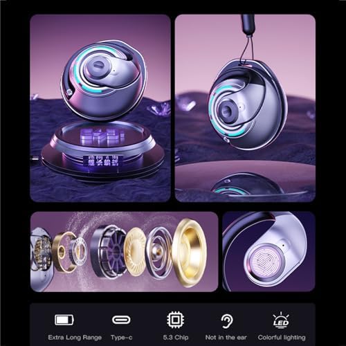 Premium Bluetooth 5.3 Waterproof Earbuds – Ergonomic Noise Cancelling Wireless Headphones for Gaming and Sports – Ultimate Comfort with Built-in Microphone for Crisp Calls and Dynamic Audio Performance