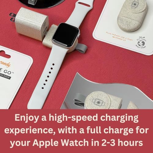 Effortless Power On-the-Go: Tech Candy Ultra-Compact Wireless Charger for Apple Watch – Fast USB-C Charging Dock Perfect for Active Lifestyles, Lightweight & Durable Design for Seamless Charging Anywhere