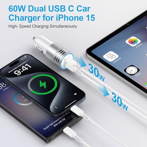 25 W USB-C to C Charging Cable for Samsung Galaxy S25 Ultra & A Series – Fast Charge Power Cord with Type C Car Adapter for i Phone 16 – Durable & Lightweight, Perfect for Travel & Daily Use, Enhanced Compatibility & Safety Features