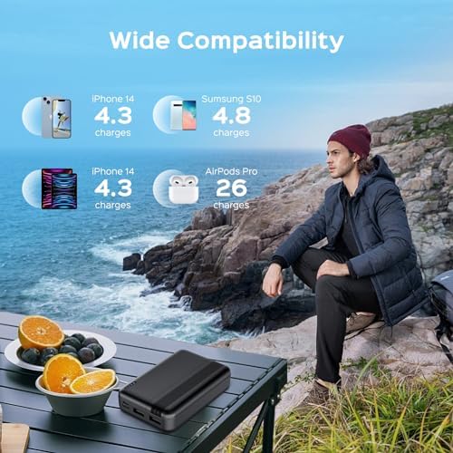 Ultimate 10,000 m Ah Heated Vest Battery Pack – 5 V/2 A Power Bank for Electric Jackets, Coats, and Hoodies – Lightweight USB Charger for All-Day Warmth in Winter Activities – Enhanced Compatibility (Excludes 7.4 V Heated Gear) – Perfect for Outdoor Enthusiasts