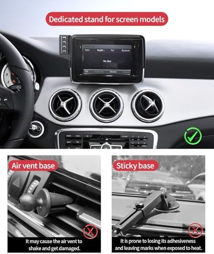 Wireless Charging car Phone Holder for Mercedes Benz CLA-Class 2020-2025/GLB-Class 2020-2025 GLA-Class 2021-2025/A-Class 2019-2022/EQB 2022-2025 Accessories 10.25 inch Screen Fixed Clip – Enhanced Compatibility and Speed