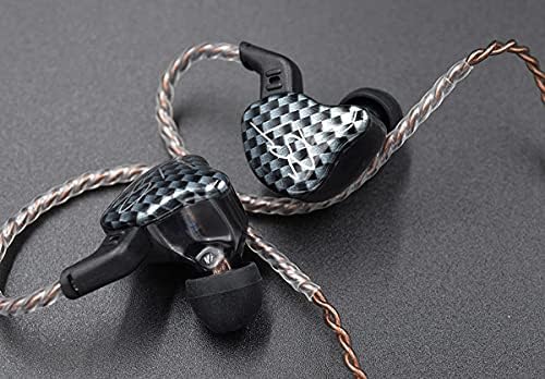 CCZ DC01 Pro Wired In-Ear Monitor Headphones – Premium Gaming Earbuds with Patent-Pending Comfort-Fit Ear Fins – Exceptional Sound Quality for Gamers and Musicians – Versatile Compatibility for All Devices – Sleek Black Design for Style and Performance