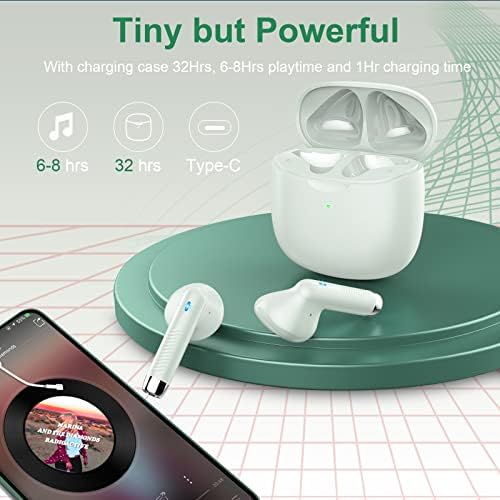 Light Pink Bluetooth 5.3 Wireless Earbuds – Exceptional Noise Cancelling Sports Headphones with IP7 Waterproof Design for Unmatched Outdoor Performance – 32 Hours of Playtime & Quick USB-C Charging for Ultimate Audio Convenience