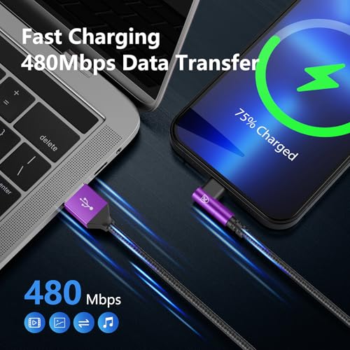 Elevate Your Charging Experience: 10 ft MFi Certified i Phone Charger Cable 3-Pack with 90-Degree Connector – Fast Charging & Durable Nylon Braided Design for i Phone 14/13/12/11/Pro/Max/Mini/X/Plus/8/7/6/Plus – Perfect for Home, Office, and Travel Use – Enhanced Compatibility and Comfort