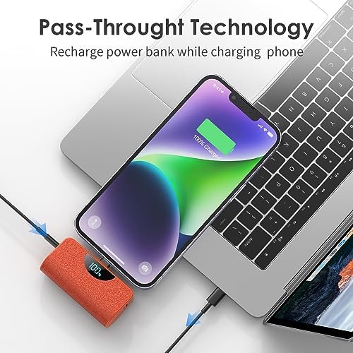 Ultra-Compact 5200 m Ah Power Bank for i Phone – 20 W PD Fast Charging Mini Portable Charger for i Phone 14 Pro Max/14/13/12/11/XR/X/8/7/6/SE – Lightweight Battery Pack with Intelligent Charging Technology for On-the-Go Power