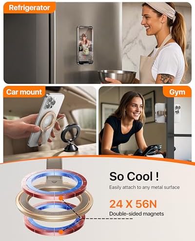 Elevate Your i Phone Experience with the andobil 2025 Premium Leather Magnetic Phone Grip – Unmatched Stability & Adjustable Kickstand for Seamless Mag Safe Integration, Compatible with i Phone 16 Pro Max/15/14/13 in Elegant Brown – Luxurious Design Meets Exceptional Functionality