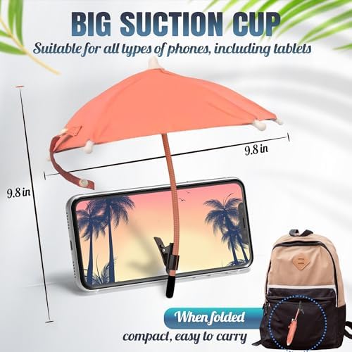 Smartphone Sunshade – Clip-On UV Protection Umbrella for Phones, Universal Fit Outdoor Accessory, Lightweight & Portable Sun Shield in Bright Yellow – Enhance Comfort & Visibility on Sunny Days