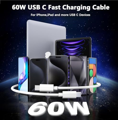 Ultra-Fast Dual Port USB-C i Phone Charger with 10 FT Quick Lightning Cables – High-Efficiency Charging Block for i Phone 14 Pro Max, 13 Pro, 12, 11, XS, XR, 8, SE – Ideal for Home and Travel, 2-Pack for Maximum Convenience and Speed