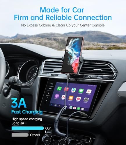 Coiled USB C to USB C Charger Cable 2-Pack (3 FT) – Fast Charging for i Phone 16/15/15 Pro/15 Plus/15 Pro Max & Samsung Galaxy S23 – Tangle-Free Design for Effortless Use in Car or Home – Durable, Flexible Power Solution for All USB C Devices