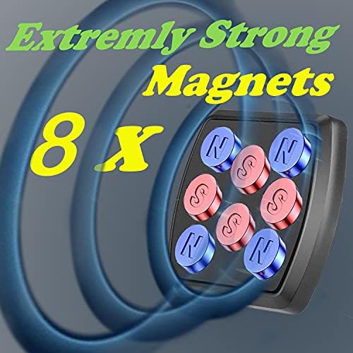 Upgraded 12″ Flexible Gooseneck Magnetic Phone Holder for Car – Ultra Strong X8 N50 Magnet Suction Cup Mount for Secure Dash & Windshield Use – Ideal for Smartphones, Tablets & Enhanced Driving Safety – TECOTEC Automotive Accessory