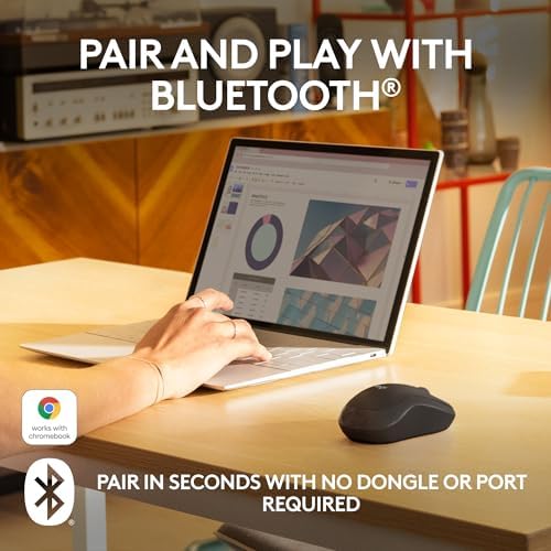 Logitech M240 Silent Bluetooth Mouse – Wireless & Compact Design for Effortless Navigation, 18-Month Battery Life, and Smooth Tracking on All Surfaces – Ideal for Windows, mac OS, Chrome OS – Portable Off White Solution for Professionals on the Go